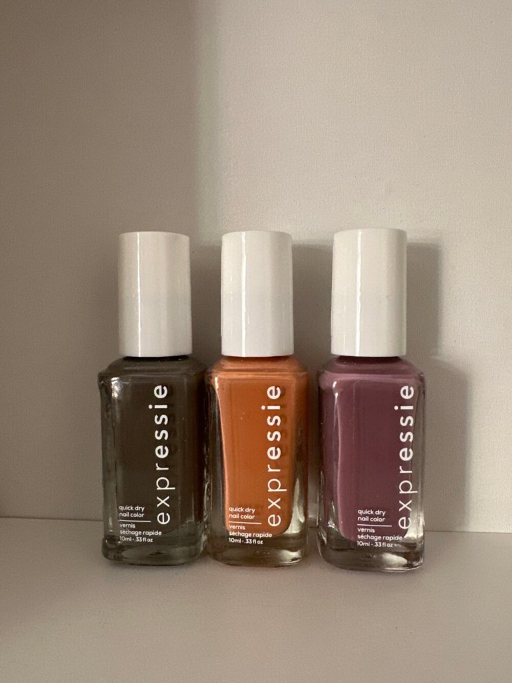 Essie Expressie Nail Polish Set of 3 Lightly Used
